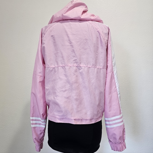 Adidas Pink & White Cropped Jacket🩷 - Picture 2 of 9